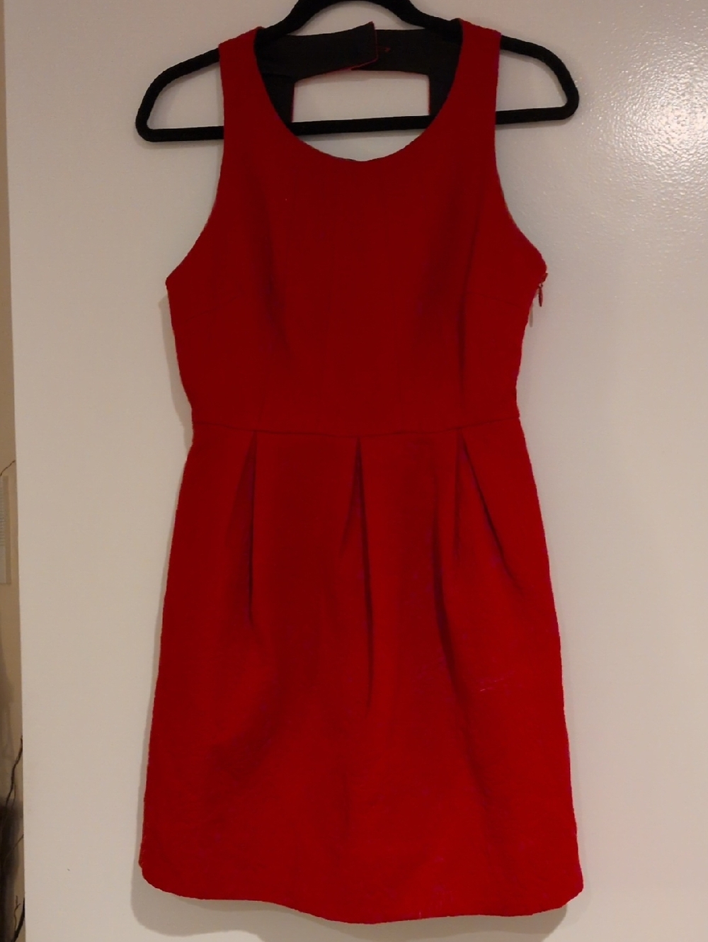 Anthropologie Moulinette Soeurs Red Sleeveless Pleated Mini Dress